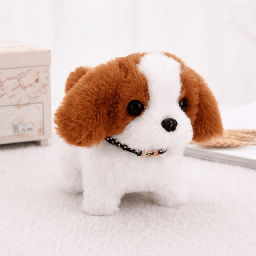Interactive Plush Puppy Toy Walking Barking Electronic Dog for Kids