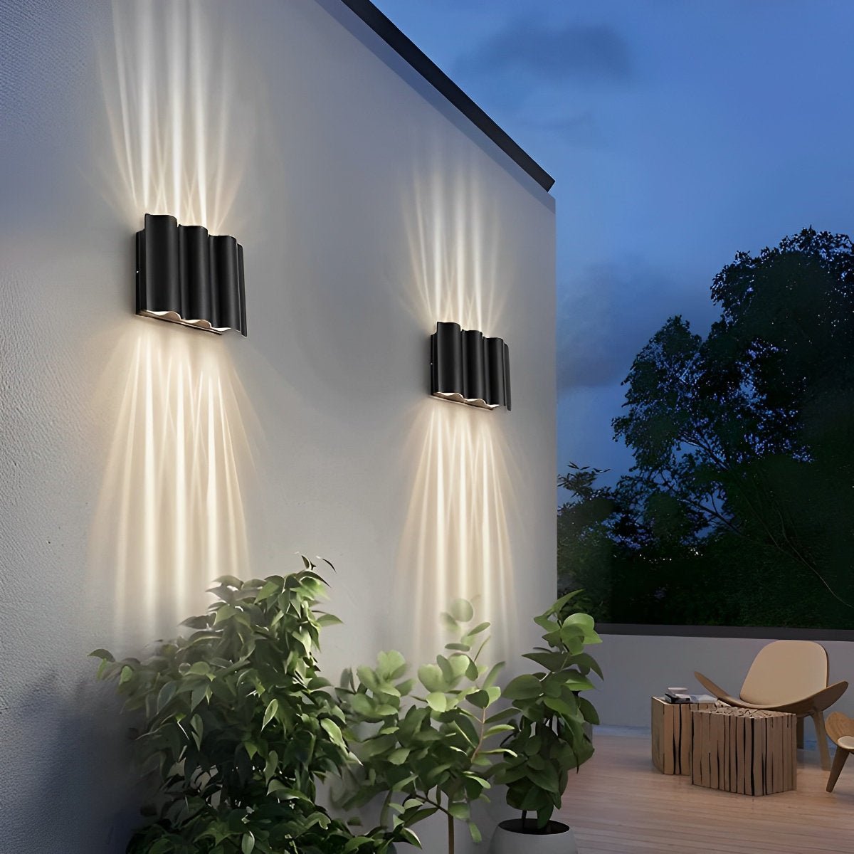 Modern Up Down LED Wall Sconce IP54 Aluminum Outdoor Light