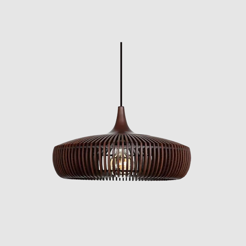 Japandi Wooden Pendant Light Modern Scandinavian Ceiling Lamp