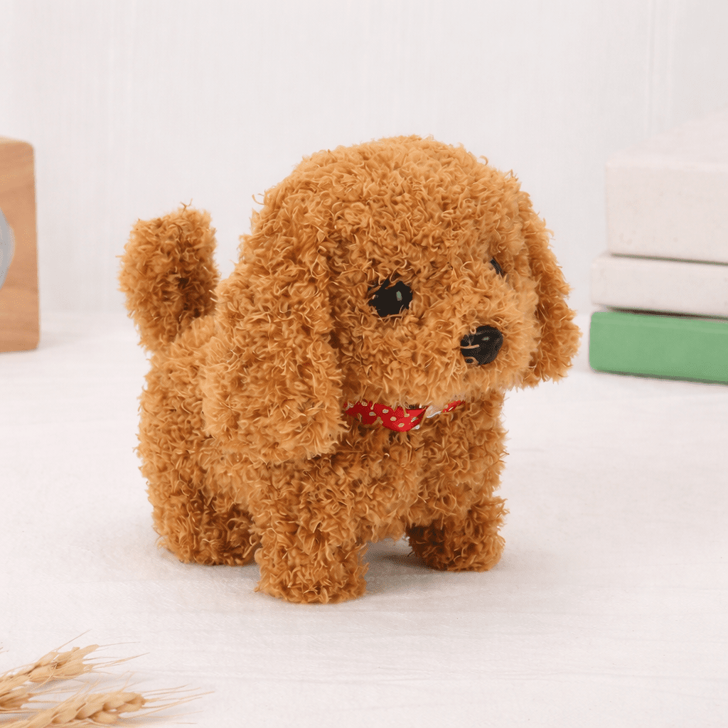Interactive Plush Puppy Toy Walking Barking Electronic Dog for Kids