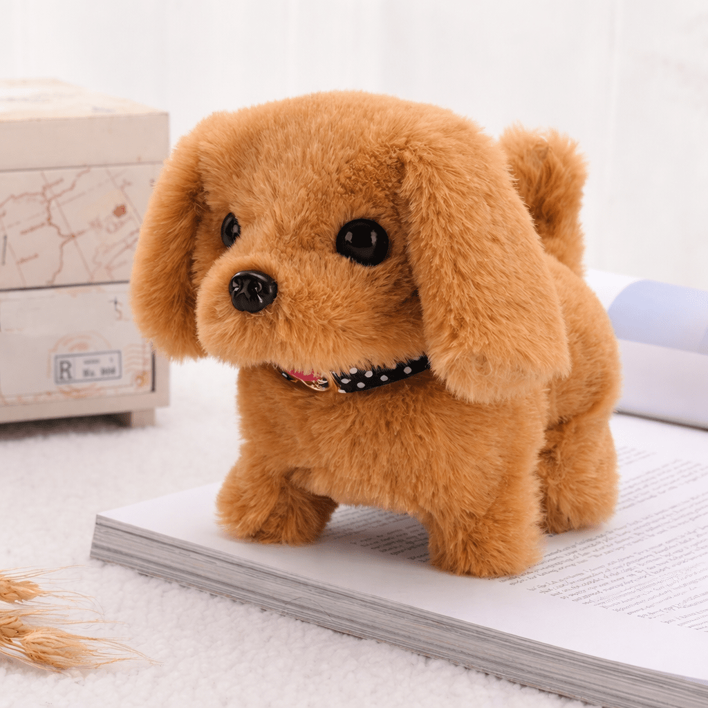 Interactive Plush Puppy Toy Walking Barking Electronic Dog for Kids