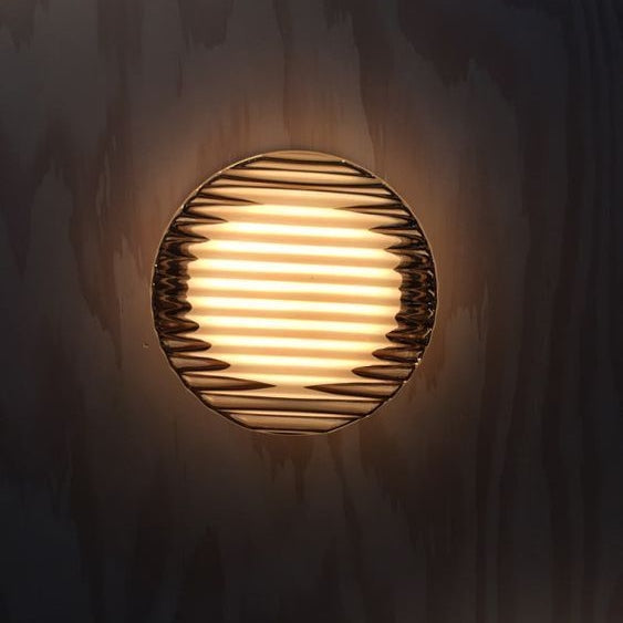 Modern Round LED Wall Light Milk Glass Wall Sconce Lamp