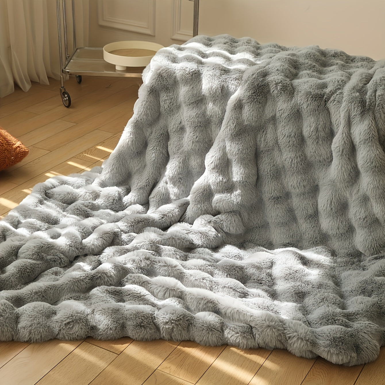 Faux Rabbit Fur Blanket Thick Soft Plush Warm Throw