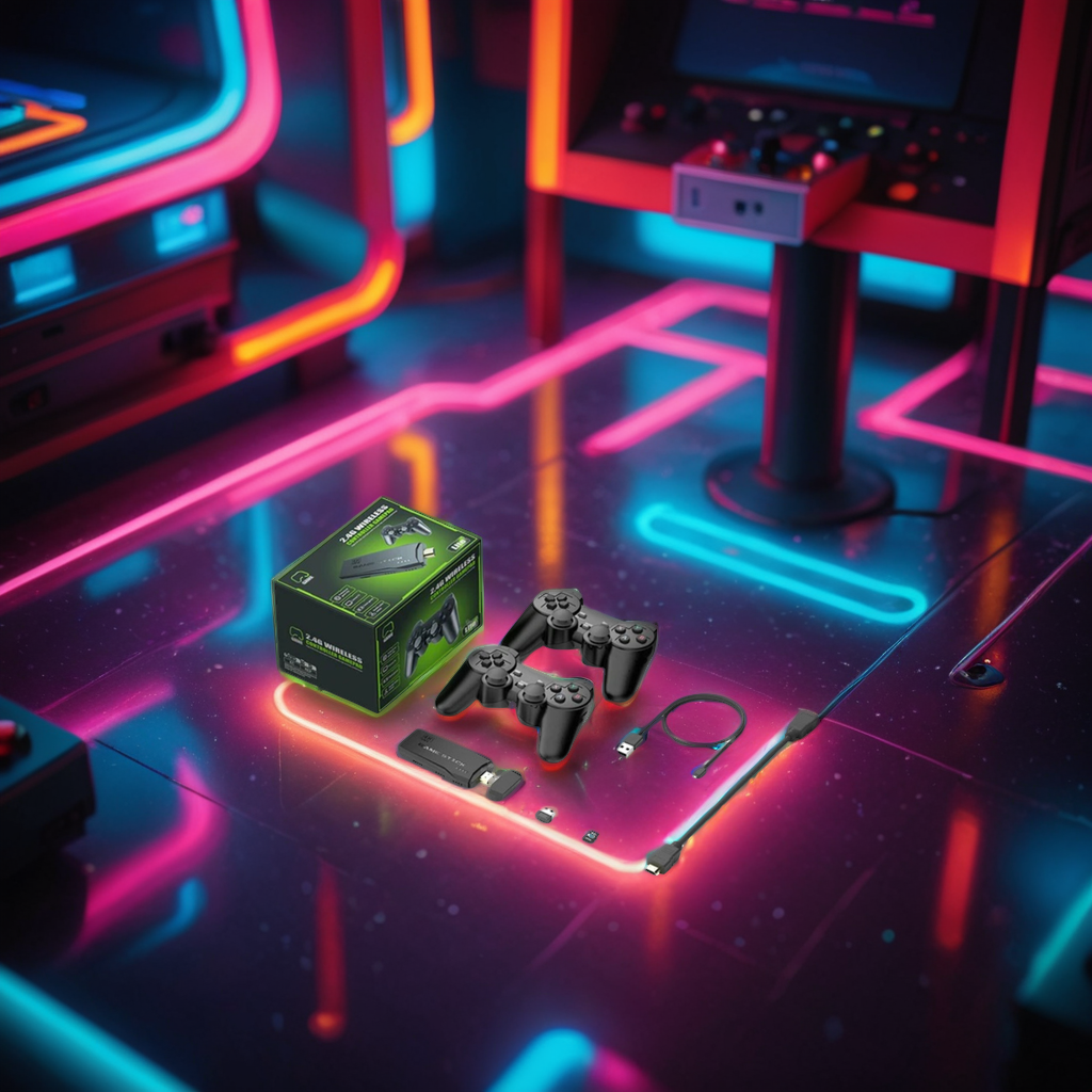 Retro Game Console 4K HDMI Plug and Play with 20000 Games Wireless Controllers